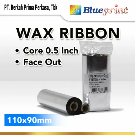 Ribbon Wax Ribbon Wax Barcode Label 110x90m BLUEPRINT Thermal Transfer Ribbon 17 ribbon wax 110x90 3 1