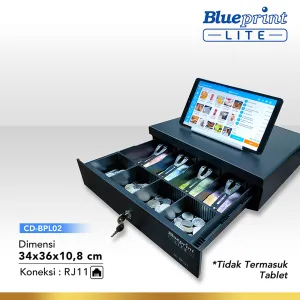 Cash Drawer CASH DRAWER / LACI KASIR / LACI UANG BLUEPRINT CD-BPL02 34x36x10,8 Cm  1 2_cash_drawer_cd_bpl02