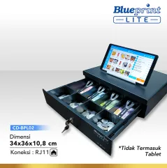 CASH DRAWER  LACI KASIR  LACI UANG BLUEPRINT CDBPL02 34x36x108 Cm 