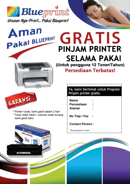 Program GRATIS pinjam printer selama pakai