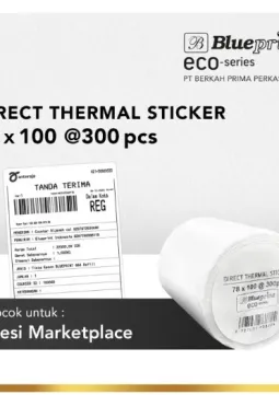 Sticker Label Direct Thermal Direct Thermal Sticker Label Online Shop BLUEPRINT ECO 78x100 mm isi 300Pcs 78x100 eco