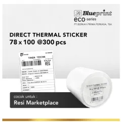 Direct Thermal Sticker Label Online Shop BLUEPRINT ECO 78x100 mm isi 300Pcs