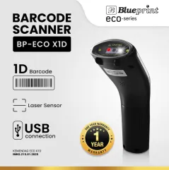 Barcode Scanner Laser 1D USB Blueprint BPECO X1D  Scan Barcode Kasir Toko Minimarket Gudang Ekspedisi