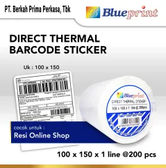 Direct Thermal Sticker Label Online Shop BLUEPRINT 100x150mm 200Pcs