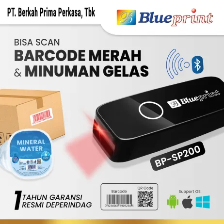 Scanner Mini Barcode Scanner Portable 2D SP200 BLUEPRINT  USB Bluetooth bp sp200 alt 3
