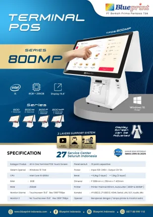 Berita Mesin Kasir All In One TPOS 800 Windows BLUEPRINT