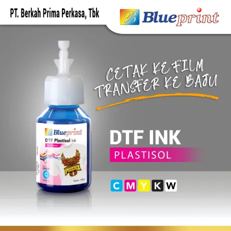 DTF Consumable Tinta DTF  DTF Ink BLUEPRINT 100 ML Biru  C c tinta dtf plastisol
