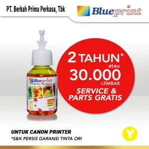Tinta Canon Tinta Canon BLUEPRINT Refill For Printer Canon 100ml - Kuning CP<br> 1 canon_yellow_100ml_cp_membership