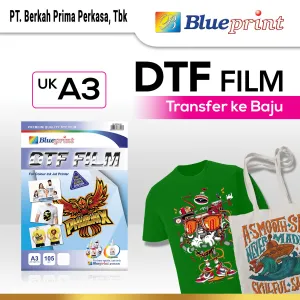 DTF Consumable Kertas Transfer Film DTF BLUEPRINT / Digital Transfer Film PET - A3 1 dtf_a3_1_lembar