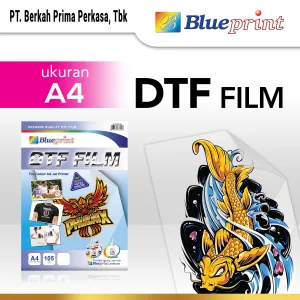 DTF Consumable Kertas Transfer Film DTF BLUEPRINT / Digital Transfer Film PET A4 - 5 Lembar 1 dtf_a4_1_lembar