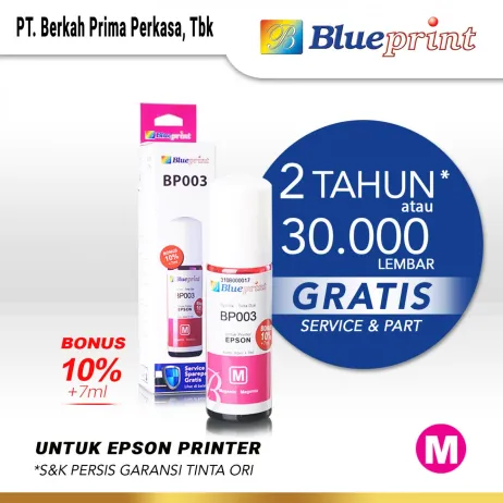 Tinta Epson Tinta Epson 003 BLUEPRINT For Printer Epson 72ml Magenta  Merah epson 003 magenta