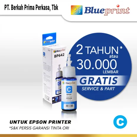 Tinta Epson Tinta Epson BLUEPRINT Refill 642 Untuk Printer Epson 70ml  Biru epson 642 cyan