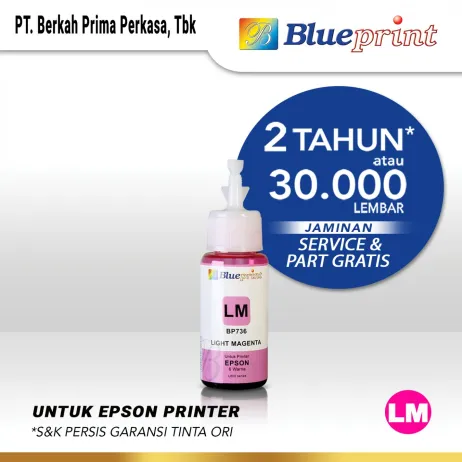 Tinta Epson Tinta Epson BLUEPRINT Refill BP736 For Printer Epson 70ml LM  Merah Muda epson 736 light magenta