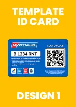 Manual Book dan Tutorial DESIGN 1  ID Card Pertamina icon web template id card pertamina