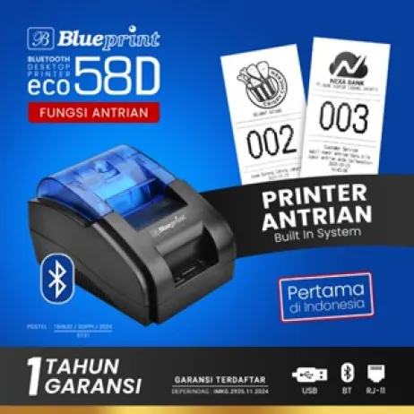 Printer Thermal Printer Antrian Thermal  Kasir Struk 58mm BLUEPRINT ECO58D  USB  BLUETOOTH  RJ11 id 11134207 7rasd m629zl1sxbuo02 tn