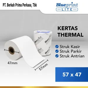 Kertas Thermal Kertas Struk / Kertas Kasir / Kertas Thermal BLUEPRINT Lite 57x47 mm , 57x47os 1 kertas_thermal_lite_57_x_47