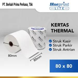 Kertas Thermal Kertas Struk / Kertas Kasir / Kertas Thermal BLUEPRINT Lite 80x80 mm , 80x80os 1 kertas_thermal_lite_80_x_80