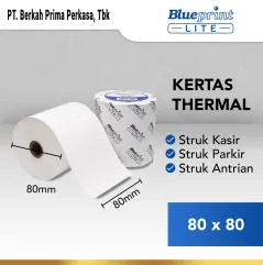 Kertas Struk  Kertas Kasir  Kertas Thermal BLUEPRINT Lite 80x80 mm  80x80os