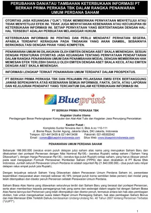 Hubungan Investor Keterbukaan informasi PT Berkah Prima Perkasa TBK dalam rangka penawaran umum perdana saham