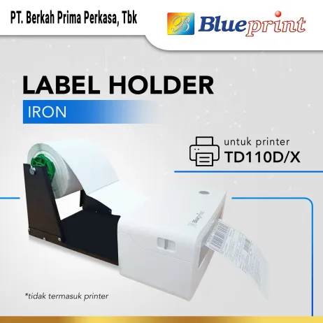 Printer Label Barcode External Label Roll Holder BLUEPRINT 2in1 Gulungan Luar Label Besi label holder besi 1