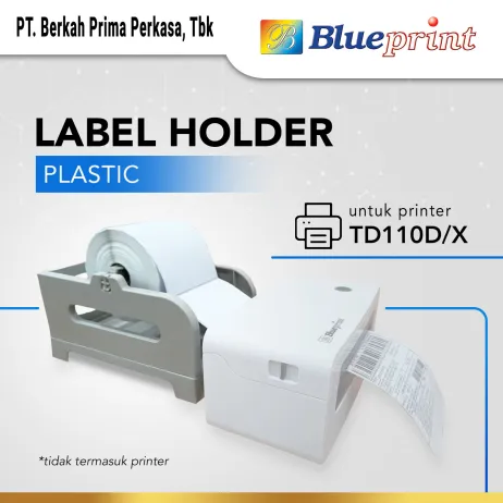 Printer Label Barcode External Label Roll Holder BLUEPRINT 2in1 Gulungan Luar Label Plastik label holder plastic 1
