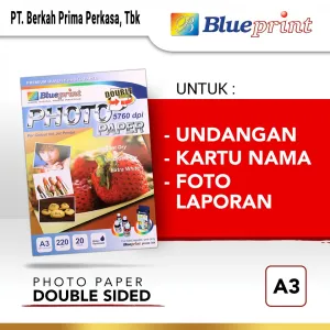 Kertas Foto Kertas Foto / Double Sided Photo Paper BLUEPRINT A3 220 gsm<br> 1 photo_papaer_double_sided_a3_220gsm