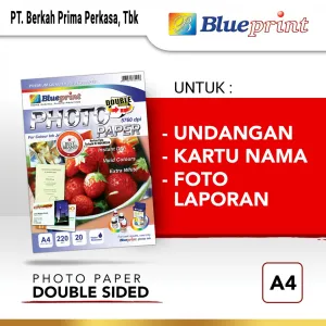 Kertas Foto Kertas Foto / Double Sided Photo Paper BLUEPRINT A4 220 gsm 1 photo_papaer_double_sided_a4_220gsm