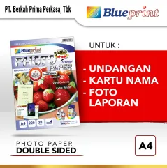 Kertas Foto  Double Sided Photo Paper BLUEPRINT A4 220 gsm