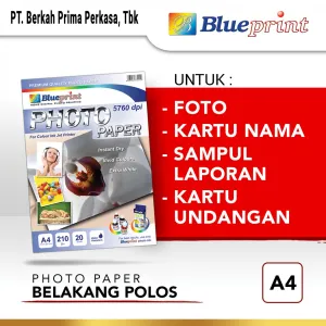 Kertas Foto Kertas Foto / Kertas Glossy / Glossy Photo Paper BLUEPRINT A4 190 gsm Polos<br> 1 photo_paper_a4_210gsm_polos