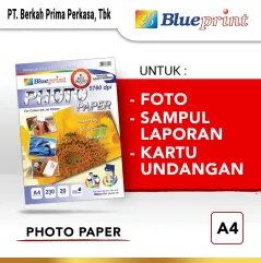 Kertas Foto  Kertas Glossy  Glossy Photo Paper BLUEPRINT A4 230 gsm 