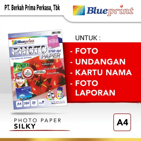 Kertas Foto Kertas Foto  Kertas Silky  Silky Photo Paper BLUEPRINT A4 260 gsm photo paper silky a4 260gsm