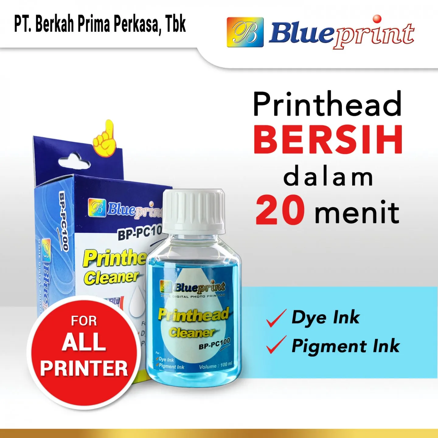 Printhead Cleaner BLUEPRINT For Printer Hp Canon Epson Lexmark 100ml ...