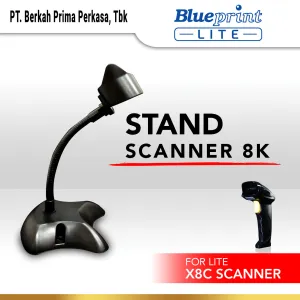 Scanner Stand Barcode Scanner Laser Infrared BLUEPRINT - Hitam 1 stand_scanner_8k_black