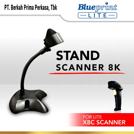Scanner Stand Barcode Scanner Laser Infrared BLUEPRINT  Hitam stand scanner 8k black