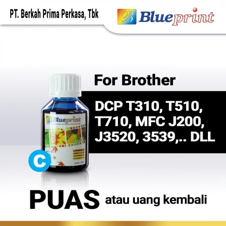 Tinta Brother Tinta Brother BLUEPRINT Refill For Printer Brother 100ml  Biru tinta brother 100 ml  cyan