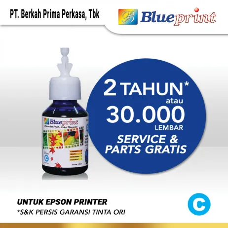 Tinta Epson Tinta Epson BLUEPRINT Refill For Printer Epson 100ml  Cyan CP tinta epson 642 100 ml  cyan