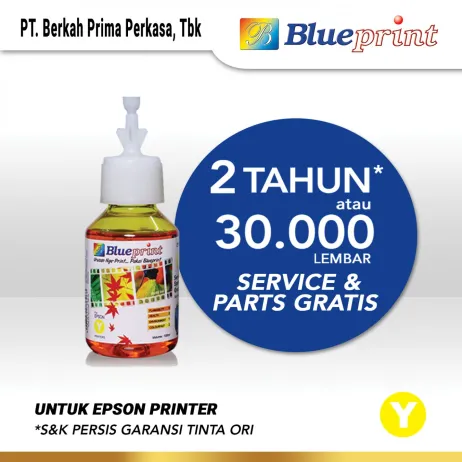 Tinta Epson Tinta Epson BLUEPRINT Refill For Printer Epson 100ml  Yellow CP tinta epson 644 100 ml  yellow