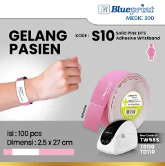 Gelang Pasien Rumah Sakit BLUEPRINT 25x270 mm Medic 300  Pink