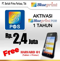 Promo Paket Usaha  Aplikasi Kasir BLUEPRINT POS 1 Tahun Free Advan Harvard