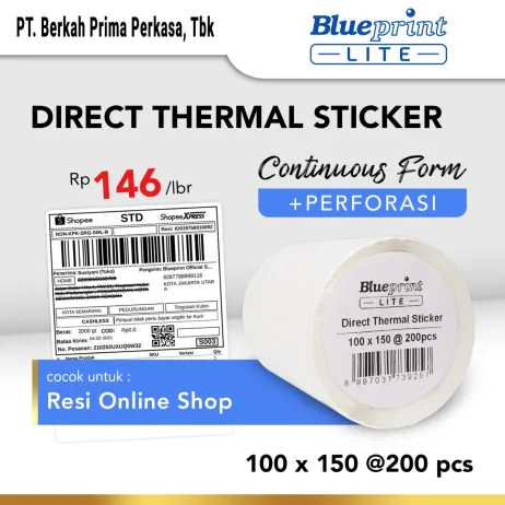 Sticker Label Direct Thermal Direct Thermal Sticker Label Resi BLUEPRINT Lite 100x150 mm 200Pcs whatsapp image 2021 06 18 at 17 00 11