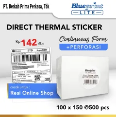 Direct Thermal Sticker Label Resi BLUEPRINT Lite 100x150 mm 500Pcs CF