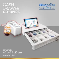 Cash Drawer Laci Kasir Uang BLUEPRINT CDBPL05 40x405x10 Cm