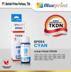 Tinta Epson 664 BLUEPRINT TKDN Untuk Printer Epson 70ml  Biru