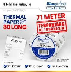 Kertas Thermal  Kertas Struk  Kertas Kasir BLUEPRINT LITE 80 LONG 71 METER