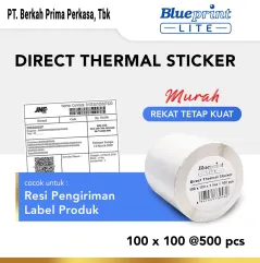 Direct Thermal Sticker Label Resi BLUEPRINT Lite 100x100 mm 500Pcs