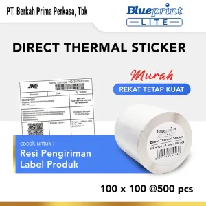 Sticker Label Direct Thermal Direct Thermal Sticker Label Resi BLUEPRINT Lite 100x100 mm 500Pcs 1 ~item/2021/10/23/blueprint_lite_100x100_500_2
