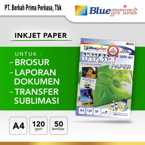 Kertas Inkjet Kertas Inkjet  Inkjet Paper BLUEPRINT A4 120 gsm ~item/2021/10/23/inkjet paper a4 120gsm