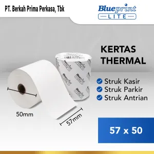 Kertas Thermal Kertas Thermal Kasir Struk PPOB BLUEPRINT Lite 57x50 mm - 1 Roll 1 ~item/2021/10/23/kertas_thermal_lite_57_x_50