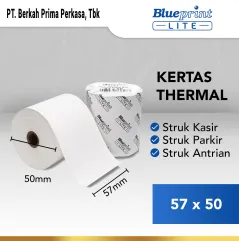 Kertas Thermal Kasir Struk PPOB BLUEPRINT Lite 57x50 mm  1 Roll