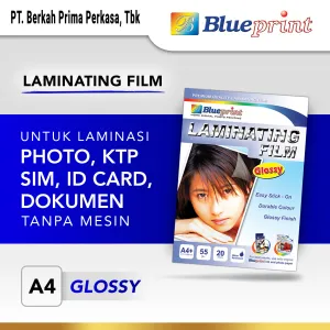 Kertas Laminating Kertas Laminating / Laminating Glossy Photo Paper Film BLUEPRINT A4<br> 1 ~item/2021/10/23/laminating_film_glossy_a4